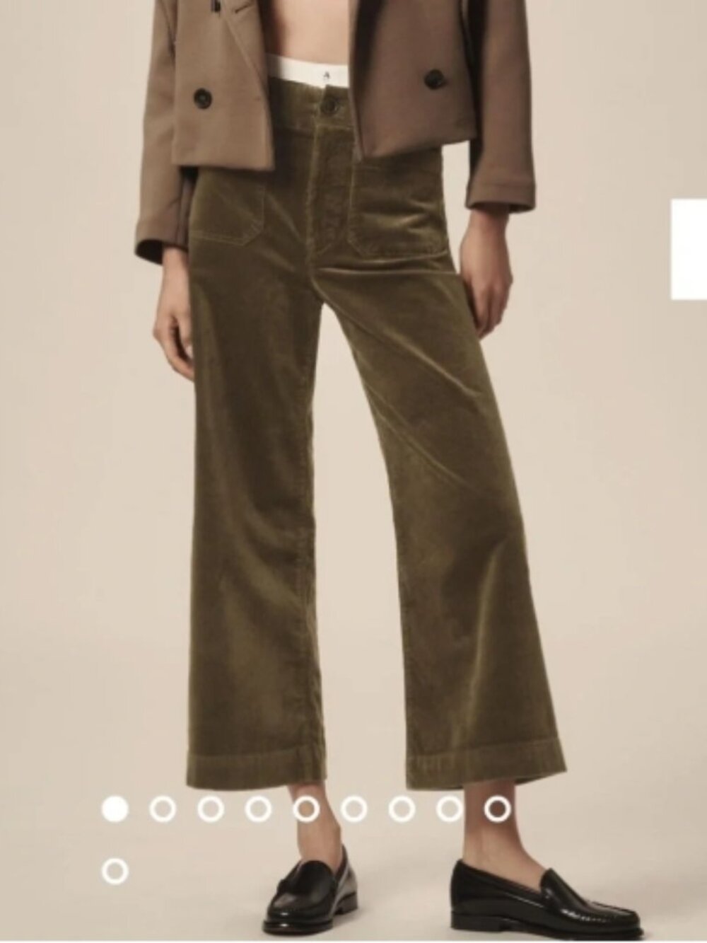 EUC MAEVE The Colette Cropped Wide Leg Pants Corduroy Edition Size 27